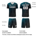 Custom Blue Silver Jerseys for Men Women Personalized Soccer Uniforms for Adult and Kid