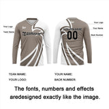 Custom Moon Gray Basketball Soccer Football Shooting Long T-Shirt for Adults and Kids