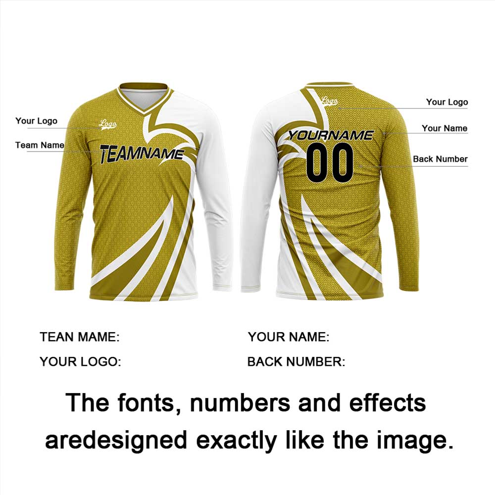Custom  Turmeric Basketball Soccer Football Shooting Long T-Shirt for Adults and Kids enthsush