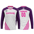 Custom Purple Pink Basketball Soccer Football Shooting Long T-Shirt for Adults and Kids enthsush