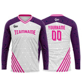 Custom Purple Pink Basketball Soccer Football Shooting Long T-Shirt for Adults and Kids