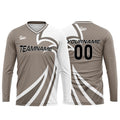 Custom Moon Gray Basketball Soccer Football Shooting Long T-Shirt for Adults and Kids enthsush