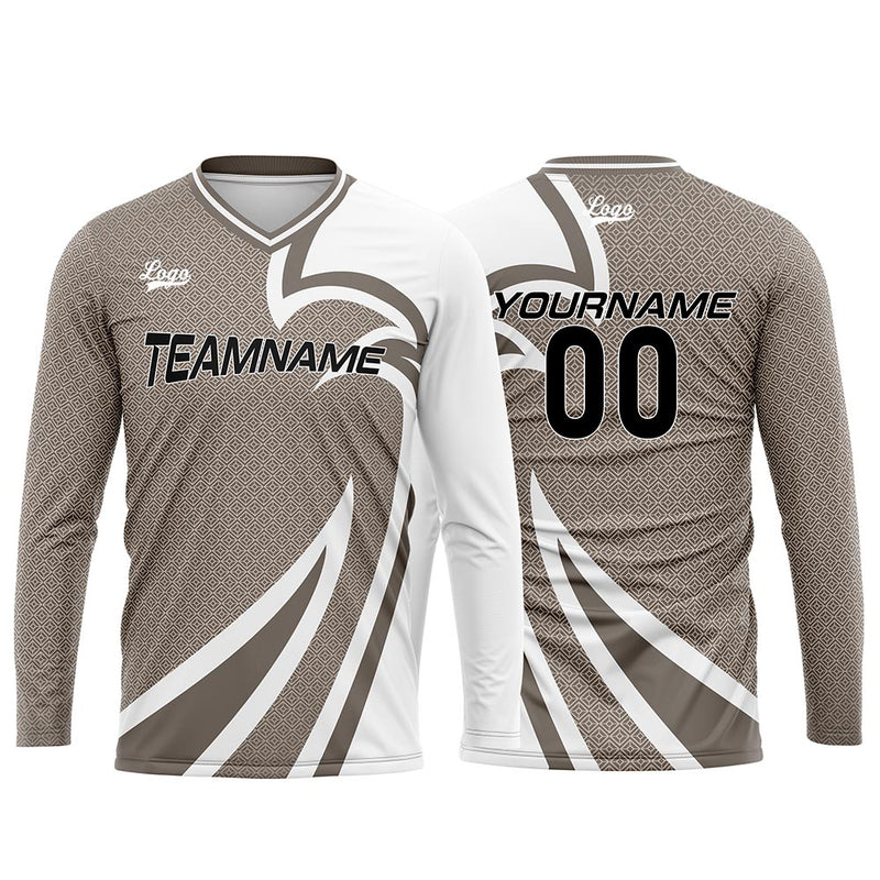 Custom Moon Gray Basketball Soccer Football Shooting Long T-Shirt for Adults and Kids