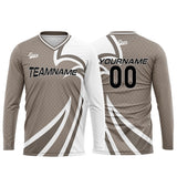 Custom Moon Gray Basketball Soccer Football Shooting Long T-Shirt for Adults and Kids