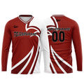 Custom Red Basketball Soccer Football Shooting Long T-Shirt for Adults and Kids enthsush