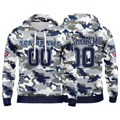 Custom Sweatshirt Hoodie For Men Women Girl Boy Print Your Logo Name Number Navy&Gray enthsush