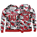 Custom Sweatshirt Hoodie For Men Women Girl Boy Print Your Logo Name Number Red&Black enthsush