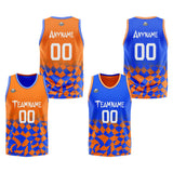Custom Reversible Basketball Suit for Adults and Kids Personalized Jersey Orange&Royal