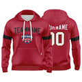 Custom Sweatshirt Hoodie For Men Women Girl Boy Print Your Logo Name Number Scarlet&Black enthsush