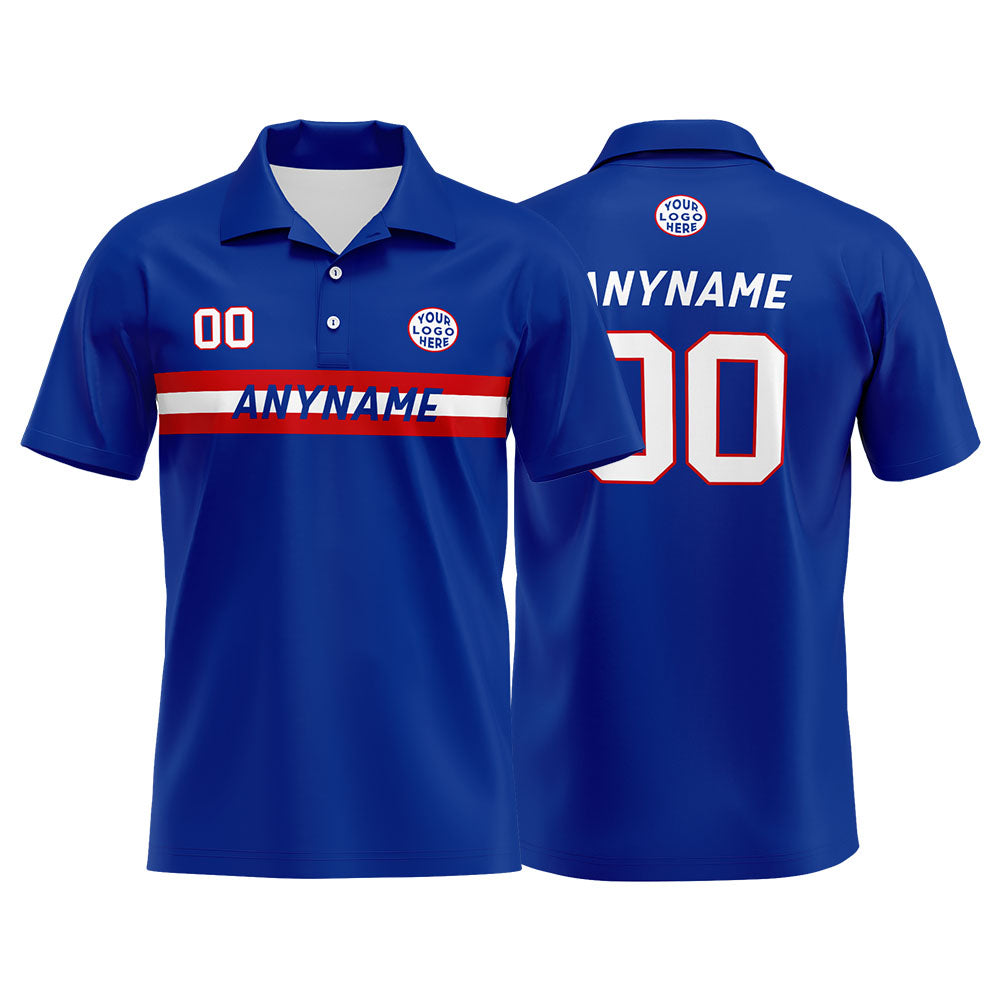Custom Football Polo Shirts  for Men, Women, and Kids Add Your Unique Logo&Text&Number New York enthsush
