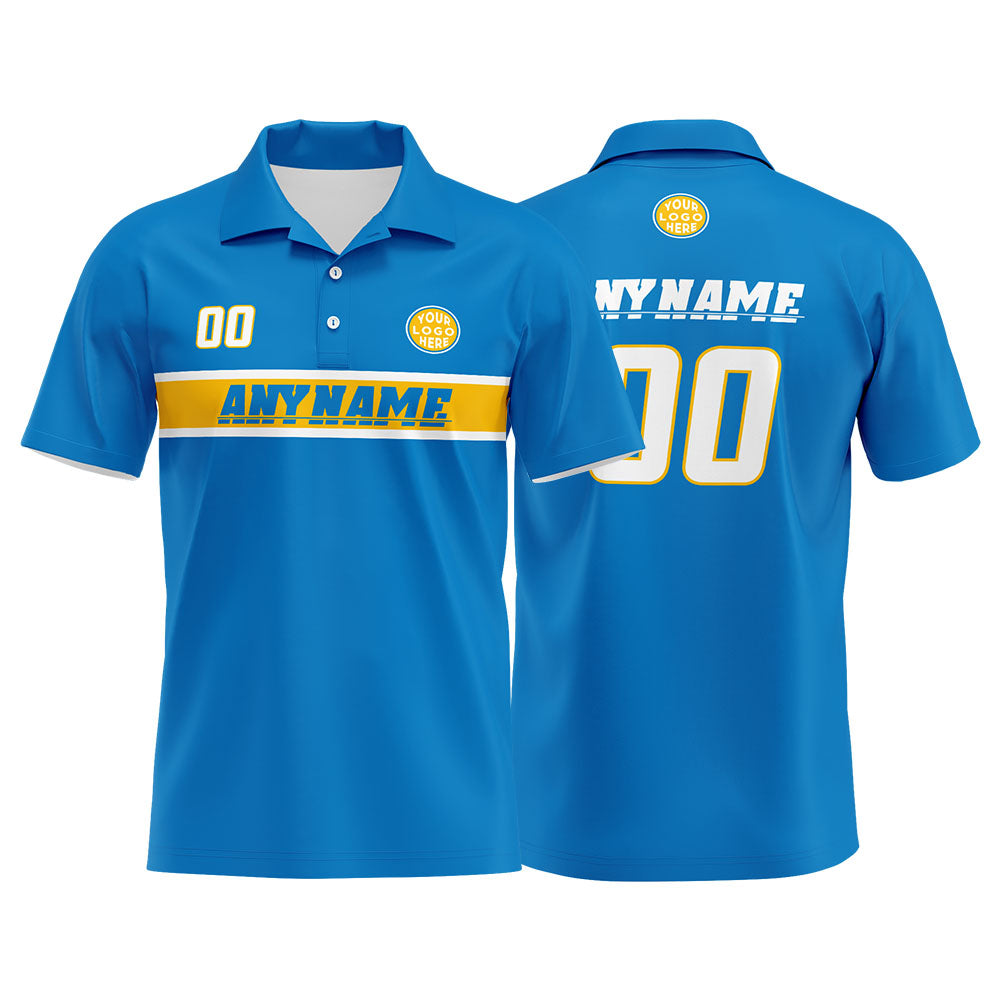 Custom Football Polo Shirts  for Men, Women, and Kids Add Your Unique Logo&Text&Number Los Angeles enthsush