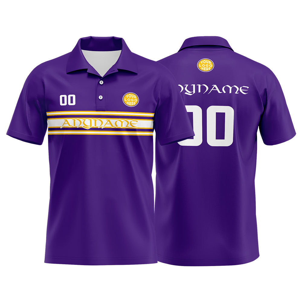 Custom Football Polo Shirts  for Men, Women, and Kids Add Your Unique Logo&Text&Number Minnesota enthsush