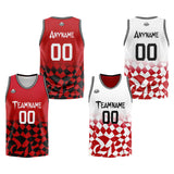 Custom Reversible Basketball Suit for Adults and Kids Personalized Jersey Red&Black