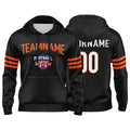 Custom Sweatshirt Hoodie For Men Women Girl Boy Print Your Logo Name Number Black&Orange&White enthsush