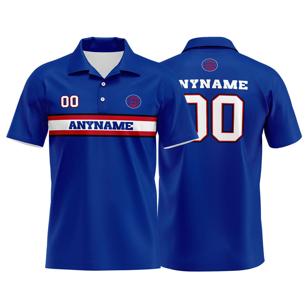 Custom Football Polo Shirts  for Men, Women, and Kids Add Your Unique Logo&Text&Number Buffalo enthsush
