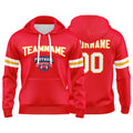 Custom Sweatshirt Hoodie For Men Women Girl Boy Print Your Logo Name Number Red&Yellow&White enthsush