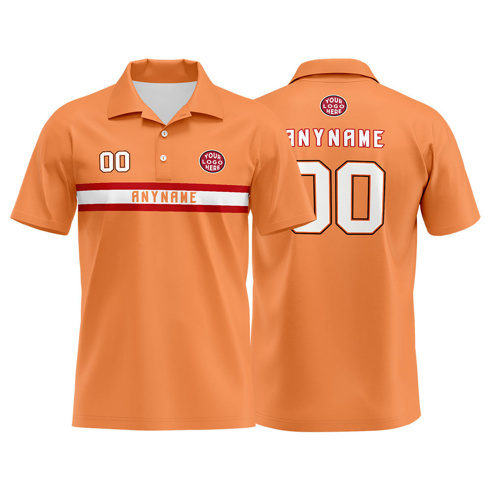 Custom Football Polo Shirts  for Men, Women, and Kids Add Your Unique Logo&Text&Number Tampa Bay enthsush