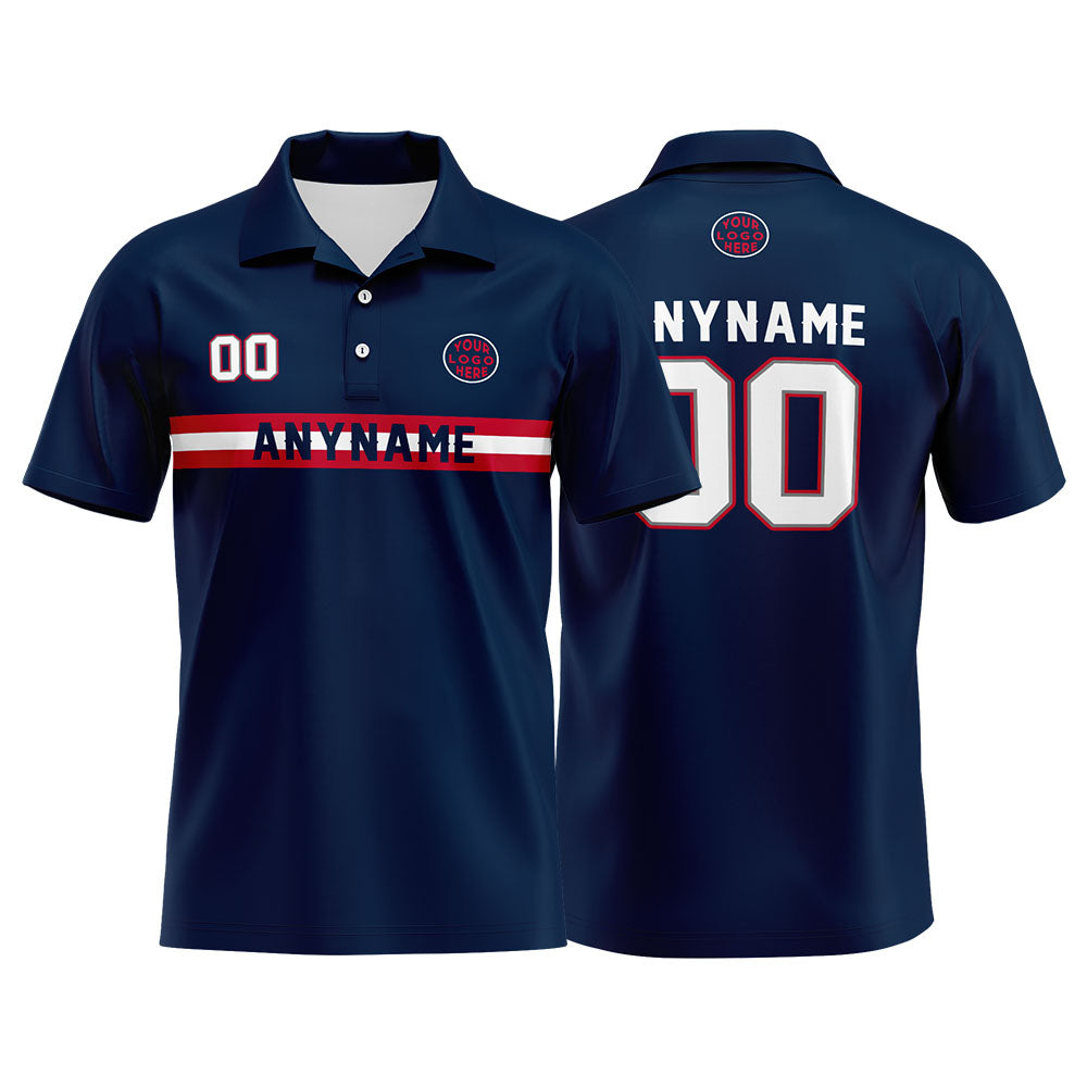 Custom Football Polo Shirts  for Men, Women, and Kids Add Your Unique Logo&Text&Number New England enthsush