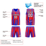 Custom Reversible Basketball Suit for Adults and Kids Personalized Jersey Red&Royal