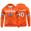 Custom Sweatshirt Hoodie For Men Women Girl Boy Print Your Logo Name Number Orange&White&Navy enthsush