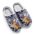 Custom Your Own Personalized Cotton Slippers for Dog Cat Lover Add Any Text Photoes White&Navy Bandhnu enthsush