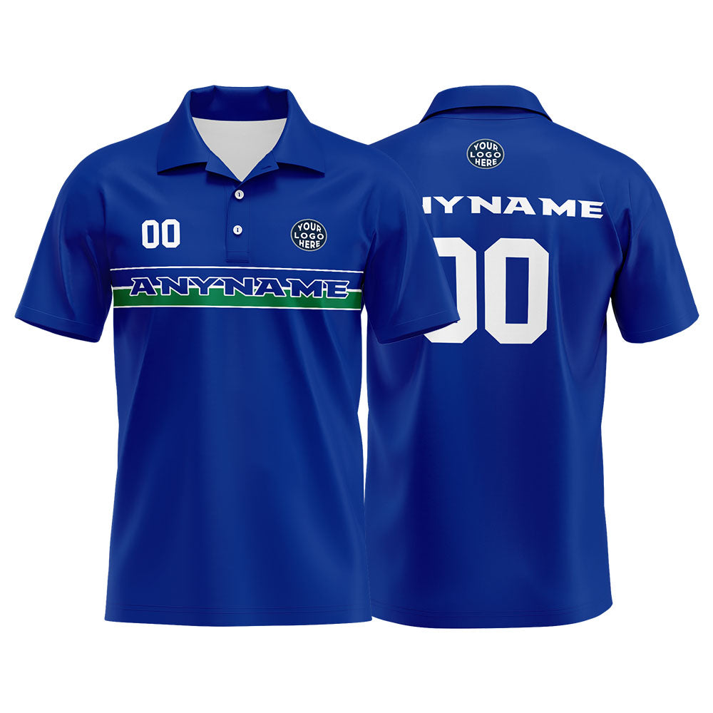 Custom Football Polo Shirts  for Men, Women, and Kids Add Your Unique Logo&Text&Number Seattle enthsush