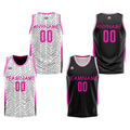 Custom Reversible Basketball Suit for Adults and Kids Personalized Jersey White&Black enthsush