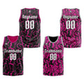 Custom Reversible Basketball Suit for Adults and Kids Personalized Jersey Black&Pink enthsush