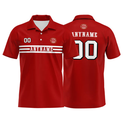 Custom Football Polo Shirts  for Men, Women, and Kids Add Your Unique Logo&Text&Number San Francisco enthsush