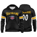 Custom Sweatshirt Hoodie For Men Women Girl Boy Print Your Logo Name Number Black&Yellow&White enthsush
