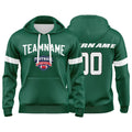 Custom Sweatshirt Hoodie For Men Women Girl Boy Print Your Logo Name Number Green&White&Black enthsush