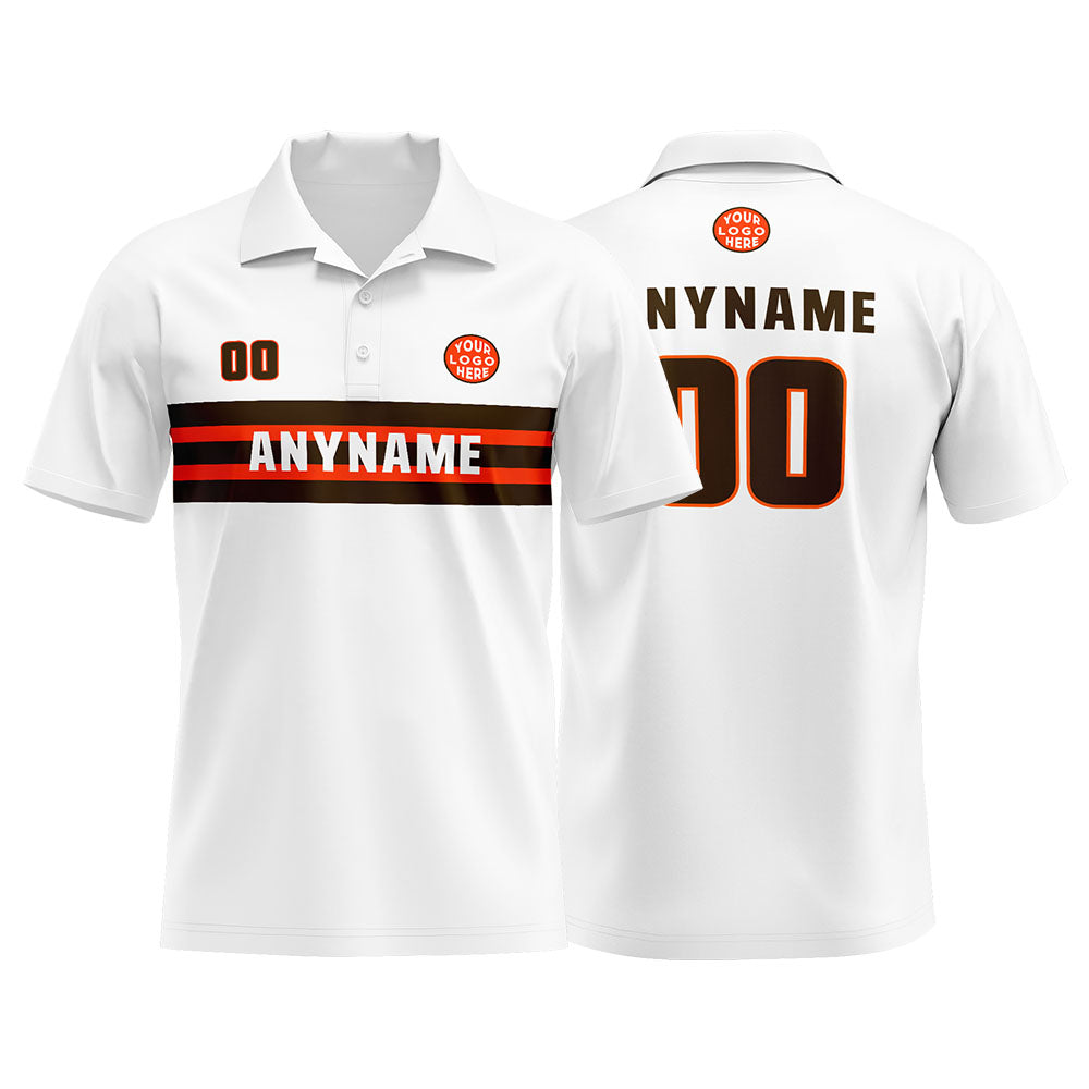Custom Football Polo Shirts  for Men, Women, and Kids Add Your Unique Logo&Text&Number Cleveland enthsush