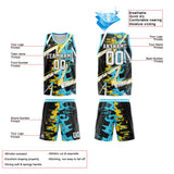 Custom Reversible Basketball Suit for Adults and Kids Personalized Jersey Yellow&Light Blue