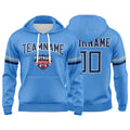 Custom Sweatshirt Hoodie For Men Women Girl Boy Print Your Logo Name Number Light Blue&Navy&Gray enthsush