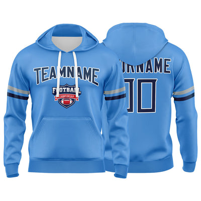 Custom Sweatshirt Hoodie For Men Women Girl Boy Print Your Logo Name Number Light Blue&Navy&Gray enthsush