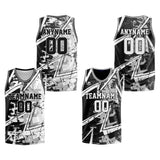 Custom Reversible Basketball Suit for Adults and Kids Personalized Jersey Black&Gray