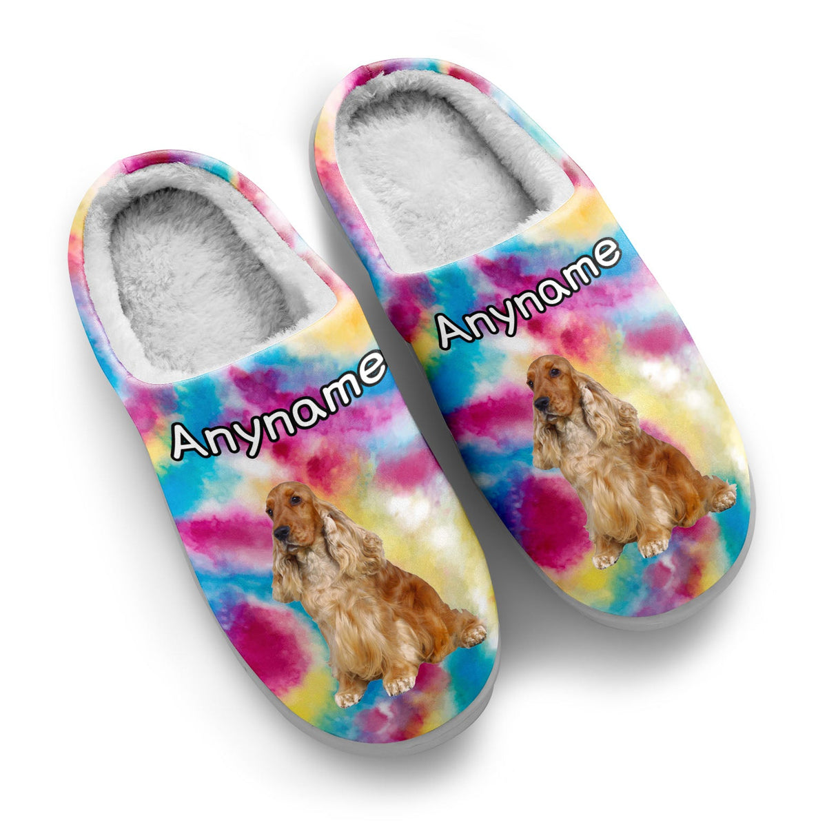 Custom Your Own Personalized Cotton Slippers for Dog Cat Lover Add Any Text Photoes Hot Pink&Yellow&Blue bandhnu enthsush
