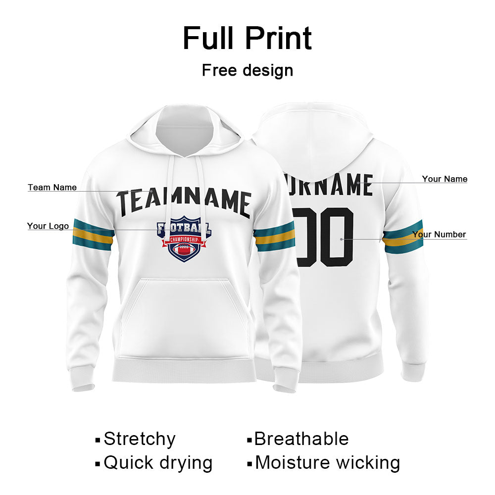 Custom Sweatshirt Hoodie For Men Women Girl Boy Print Your Logo Name Number White&Black&Teal&Gold enthsush