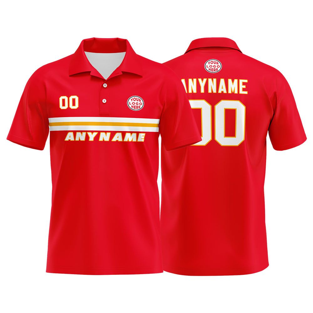 Custom Football Polo Shirts  for Men, Women, and Kids Add Your Unique Logo&Text&Number Kansas enthsush
