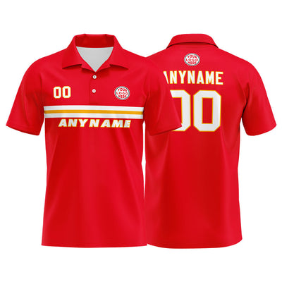 Custom Football Polo Shirts  for Men, Women, and Kids Add Your Unique Logo&Text&Number Kansas enthsush