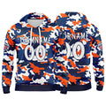 Custom Sweatshirt Hoodie For Men Women Girl Boy Print Your Logo Name Number Orange&Navy enthsush