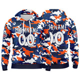 Custom Sweatshirt Hoodie For Men Women Girl Boy Print Your Logo Name Number Orange&Navy