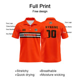 Custom Football Polo Shirts  for Men, Women, and Kids Add Your Unique Logo&Text&Number Cleveland