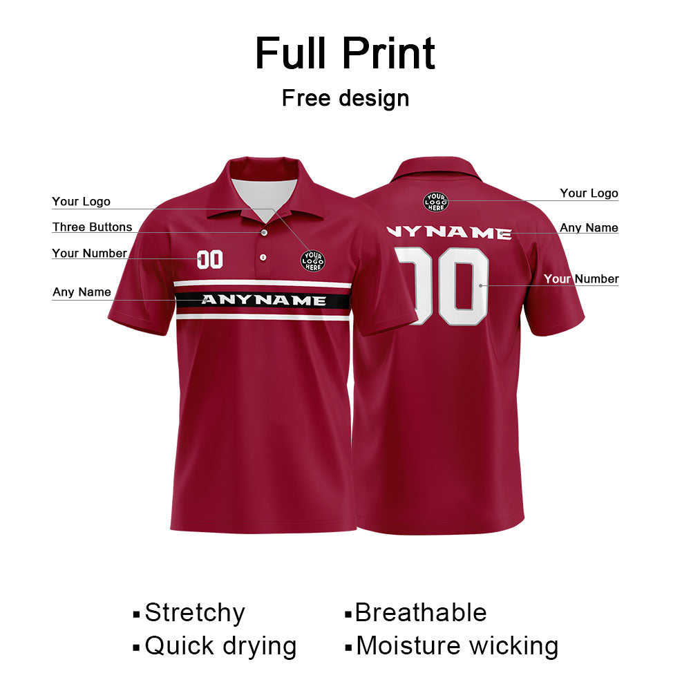 Custom Football Polo Shirts  for Men, Women, and Kids Add Your Unique Logo&Text&Number Arizona enthsush