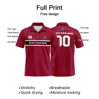 Custom Football Polo Shirts  for Men, Women, and Kids Add Your Unique Logo&Text&Number Arizona enthsush