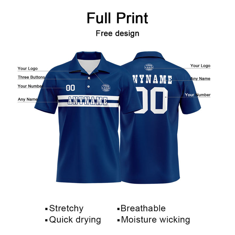 Custom Football Polo Shirts  for Men, Women, and Kids Add Your Unique Logo&Text&Number Indianapolis