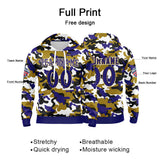 Custom Sweatshirt Hoodie For Men Women Girl Boy Print Your Logo Name Number Purple&Gold