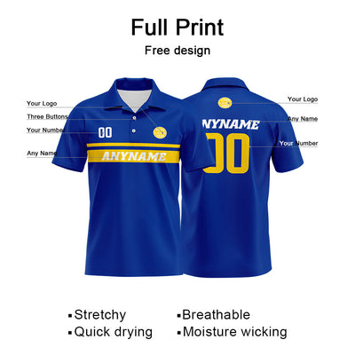 Custom Football Polo Shirts  for Men, Women, and Kids Add Your Unique Logo&Text&Number Los Angeles enthsush
