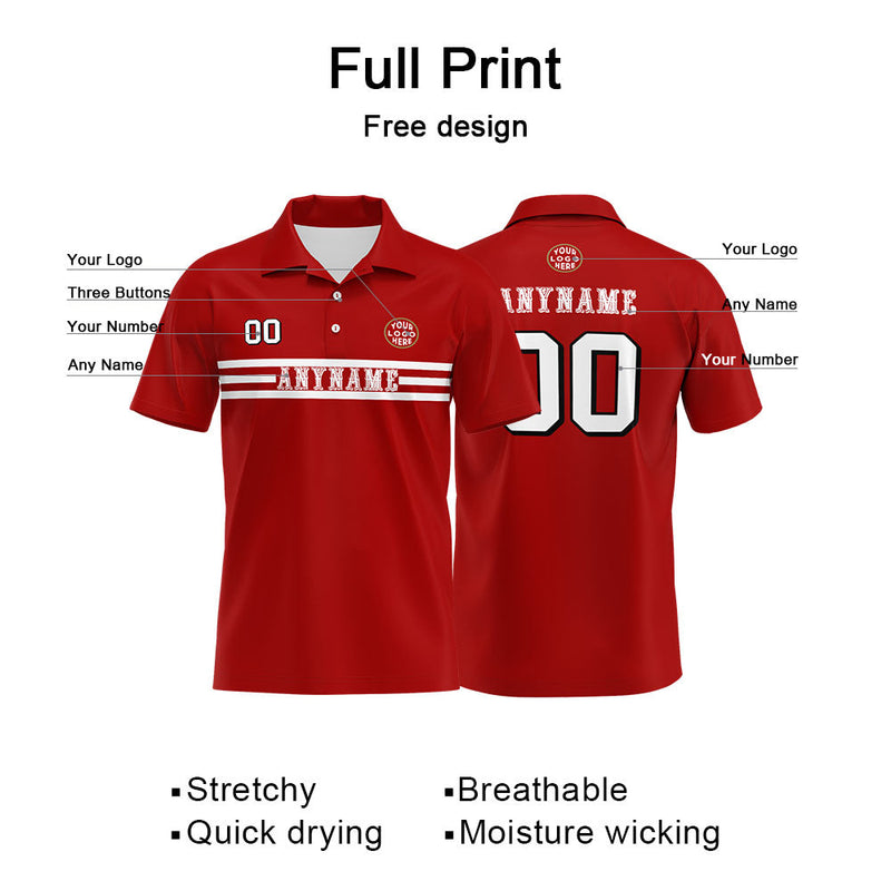 Custom Football Polo Shirts  for Men, Women, and Kids Add Your Unique Logo&Text&Number San Francisco