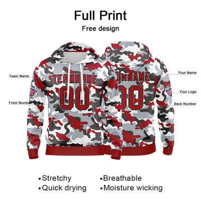 Custom Sweatshirt Hoodie For Men Women Girl Boy Print Your Logo Name Number Red&Dark Gray enthsush
